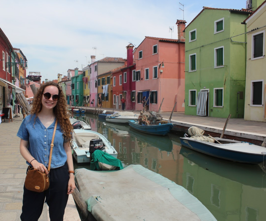 Pictured: Janelle Dempsey in Burano, Italy