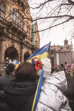 ukraine flag embrace