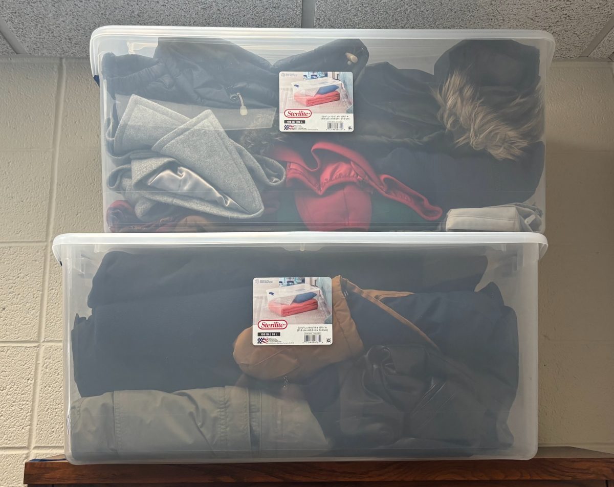 The remaining coats from International Student Services' coat drive.