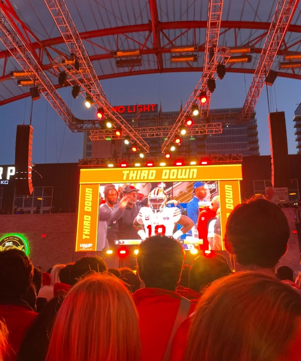 A scene from last year's Power & Light District Super Bowl LVIII watch party.